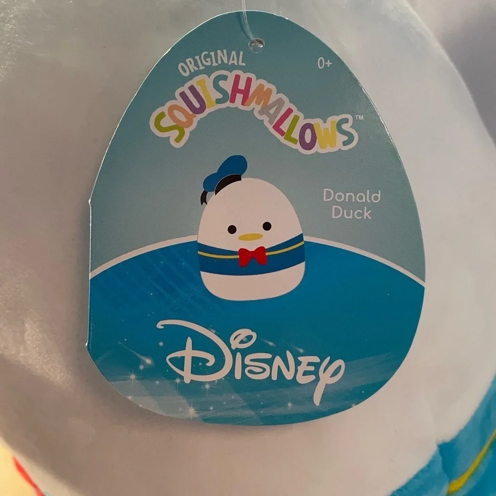 NWT 15 inch Squishmallow Disney Donald Duck Plush - White, Blue, and Red